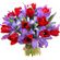 bouquet of tulips and irises. Bulgaria