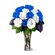 bouquet of blue and white roses