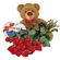 red roses with teddy and chocolates. Bulgaria